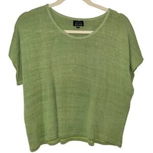 ZIG ZAG Green Short Sleeve Sweater Small/Medium
